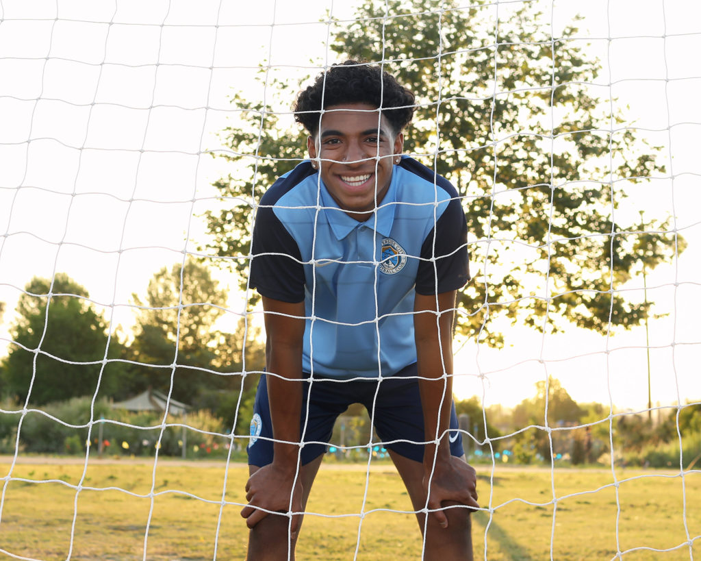 teen guy soccer player